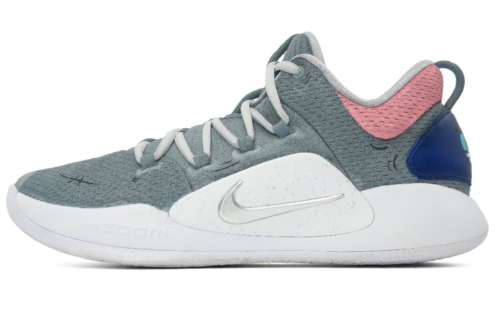 Nike Hyperdunk X Low 10 Cushioned Slip-Resistant Low-Top Basketball Shoes Men's Gray White