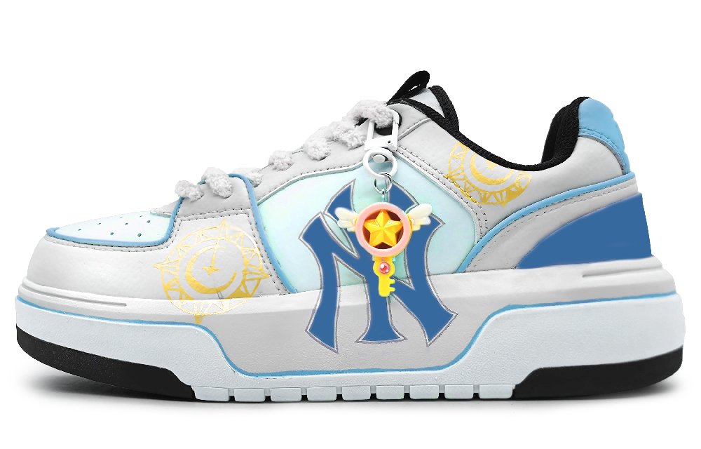MLB Chunky Liner Low-Top Skateboard Shoes Unisex Gray Blue