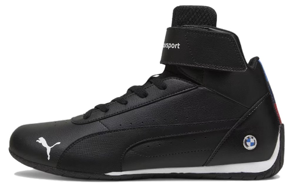PUMA BMW M Motorsport Neo Cat Cushioning, Wear Resistant High Top Training Shoes Men's Black