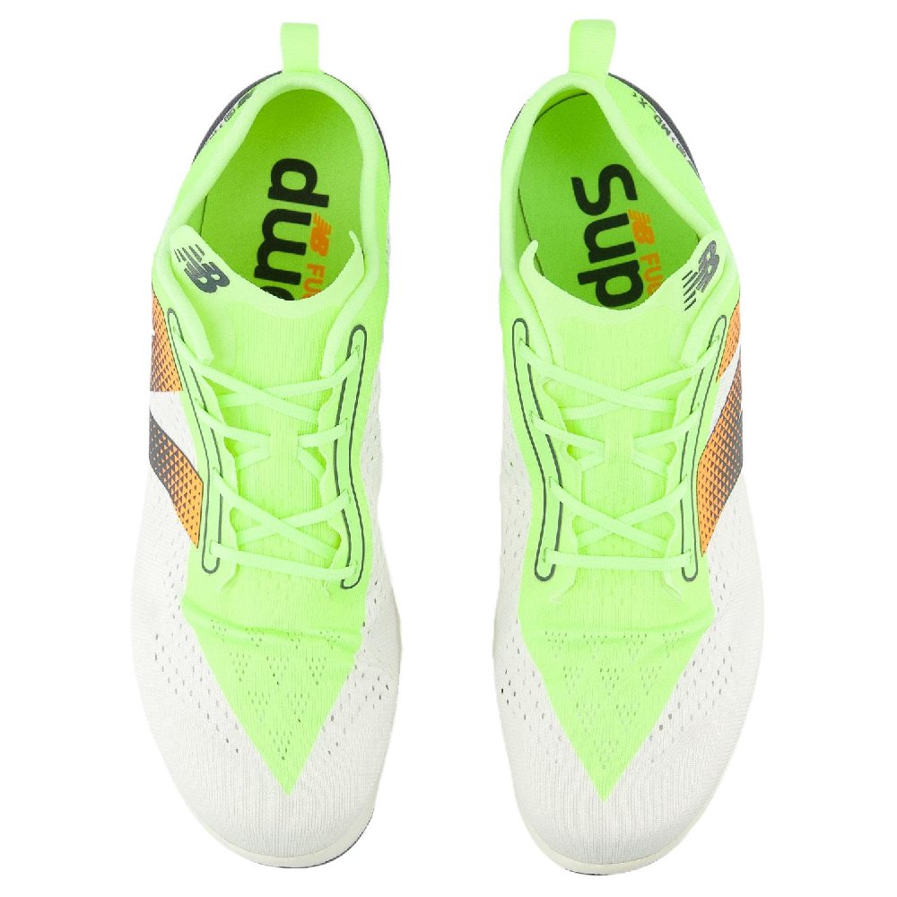 New Balance FuelCell SuperComp MDXv3 White Bleached Lime Glo Hot Mango