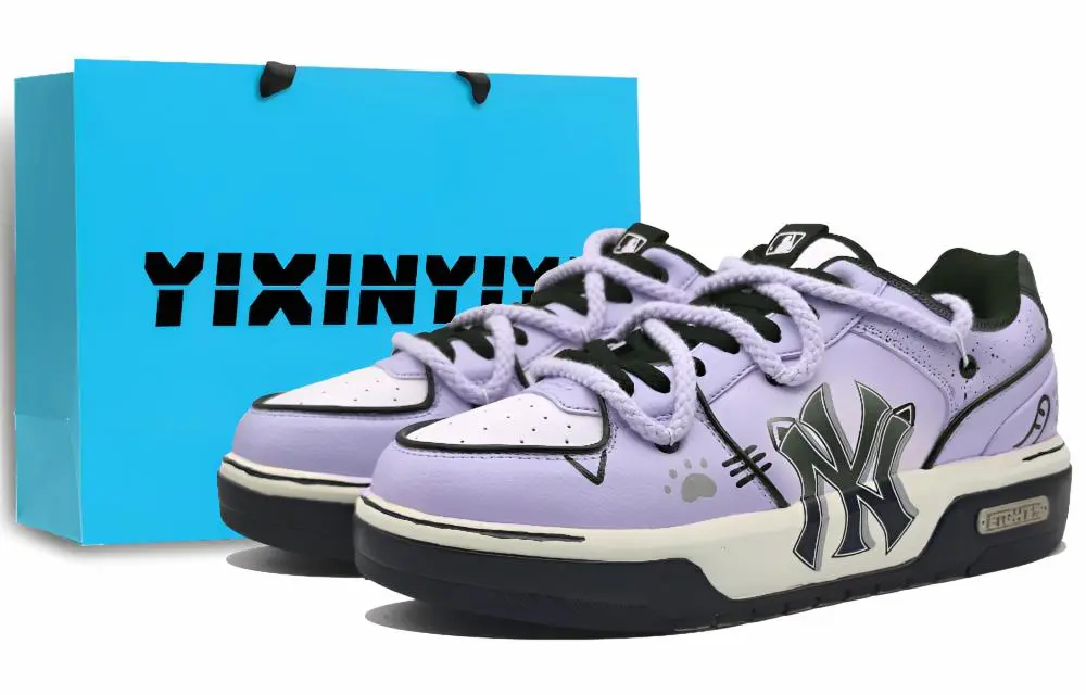 MLB Chunky Liner Low top Skateboard Shoes Unisex Soft Purple