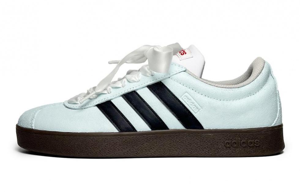 Adidas Neo Vl Court Slip-Resistant Cushioning Wear-Resistant Low-Top Skateboard Shoes Unisex Blue White
