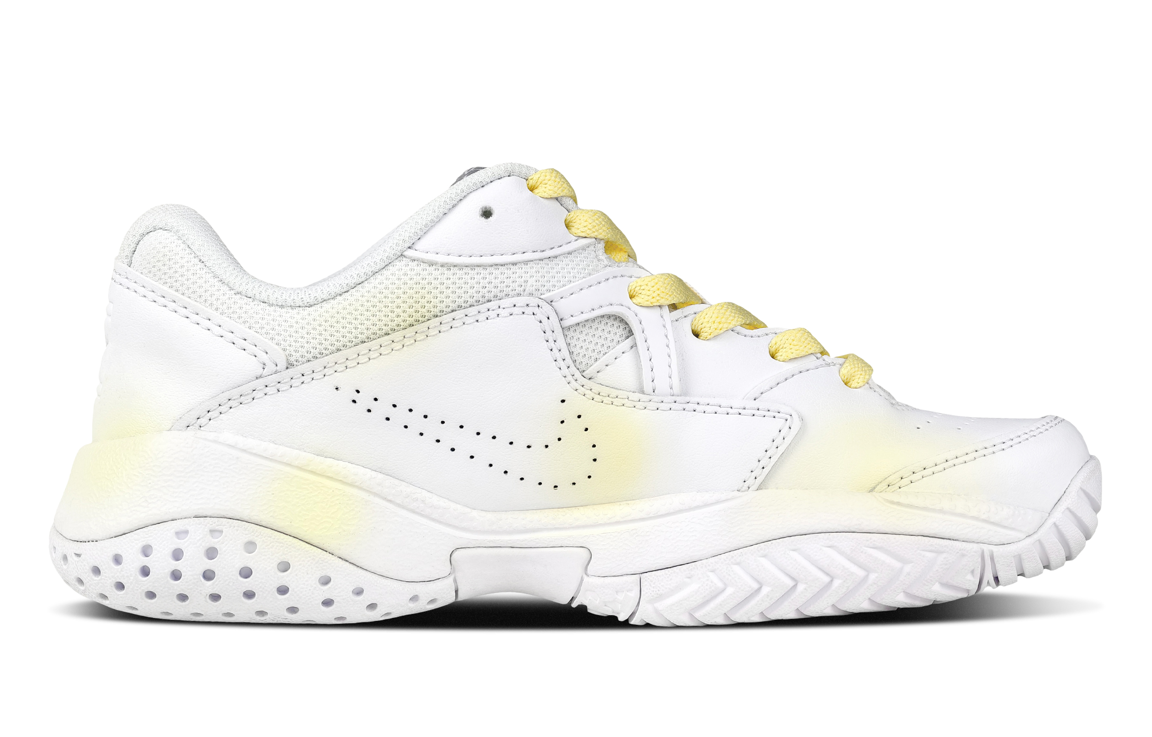 Nike Court Lite 2 Papa Kitten Abrasion Resistant Low top Tennis Shoes Women's White Yellow