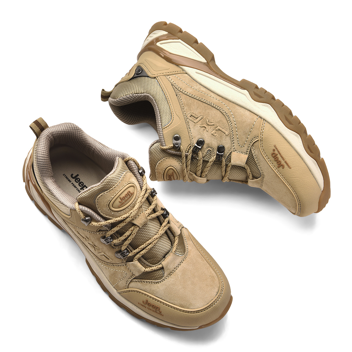 Jeep Mountaineering & Hiking Shoes Men's Low top Khaki/Black купить в интернет-магазине Yoocart с быстрой доставкой по России.