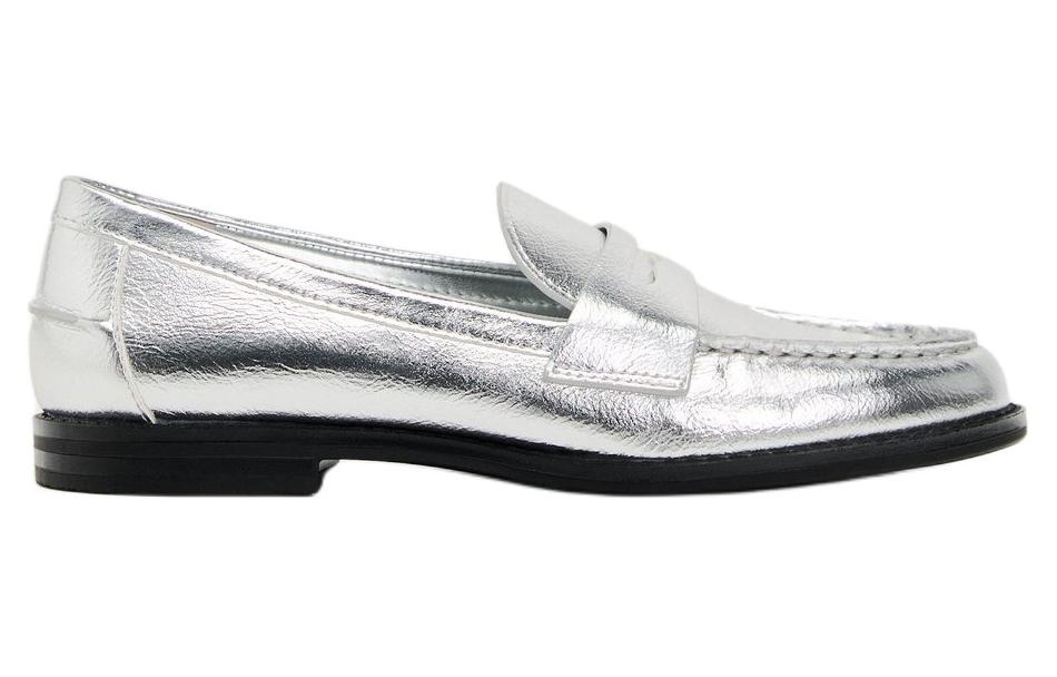 ZARA Loafers Women's Silver купить в интернет-магазине Yoocart с быстрой доставкой по России.
