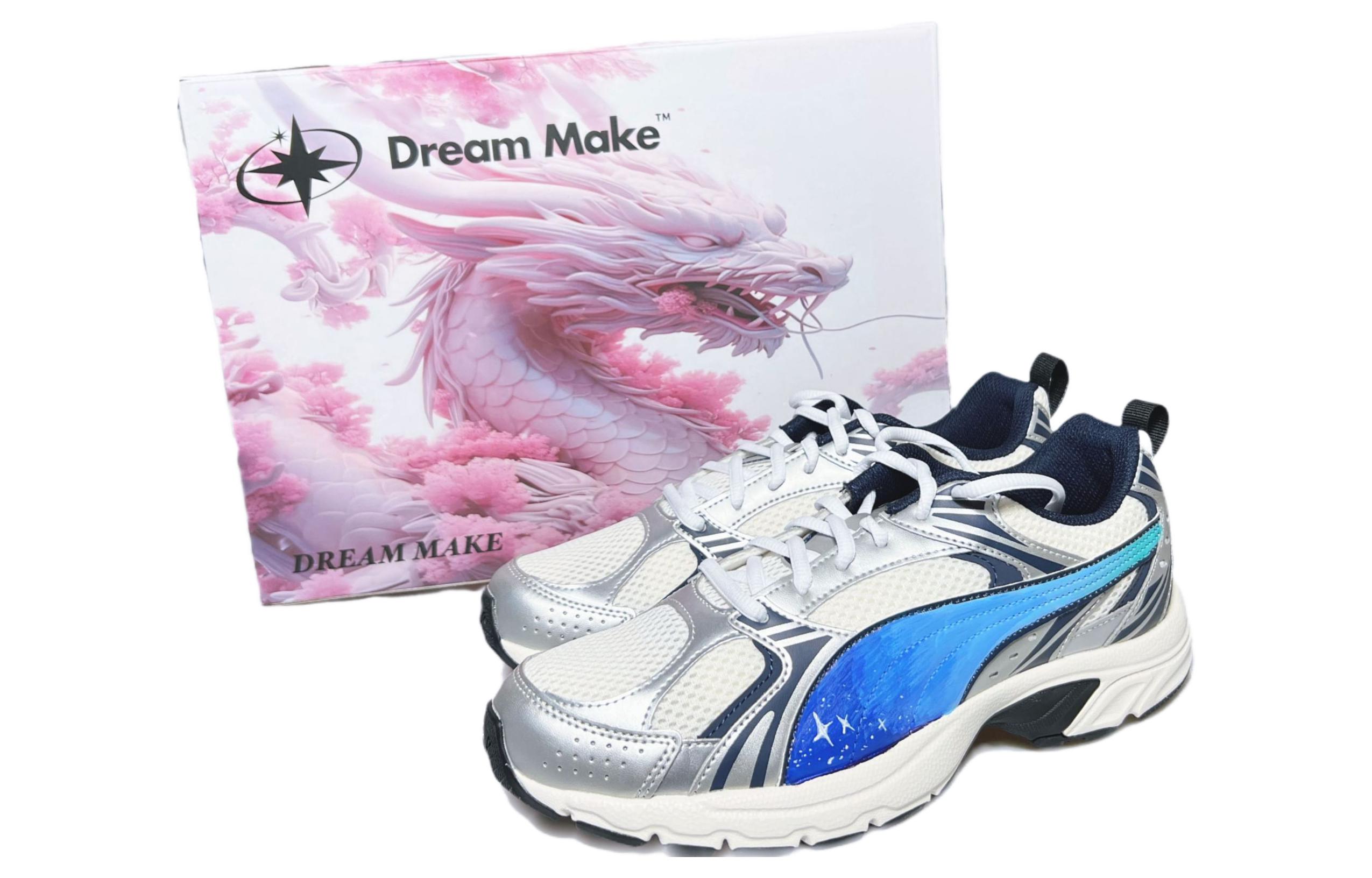 PUMA Milenio Slip-Resistant Breathable Coverage Support Low-Top Running Shoes Unisex Gray