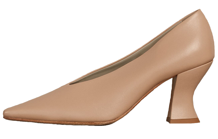 Bottega Veneta Almond Chunky Heel High Heels 8cm Women's Dance Shoes Pink