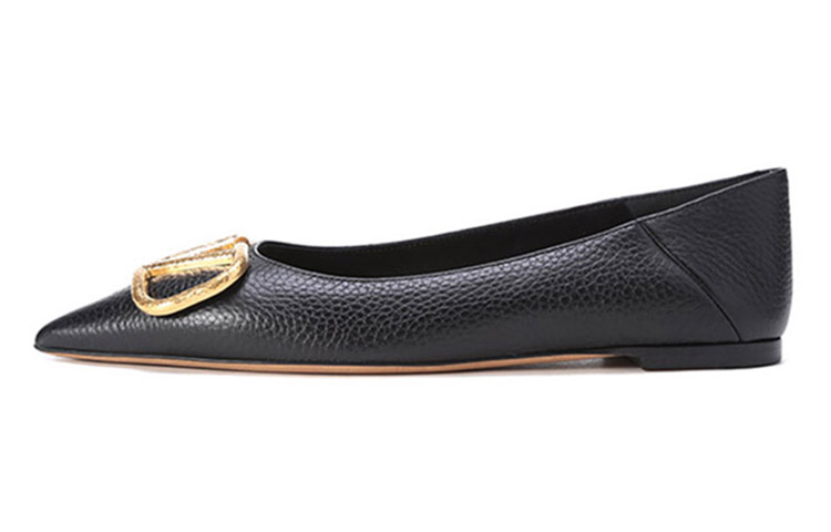 Valentino VLogo Signature GARAVANI Flat Shoes Women's Black