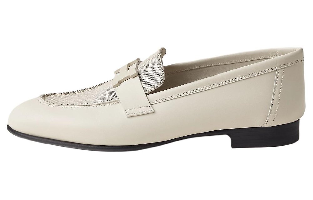 HERMES Paris Loafers Women's Ecru