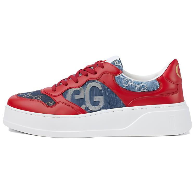GUCCI Low-Top Skateboard Shoes Men's Red Blue