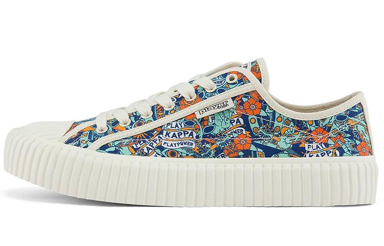 Kappa Non-slip Lightweight Low-Top Canvas Shoes Unisex White Multicolor