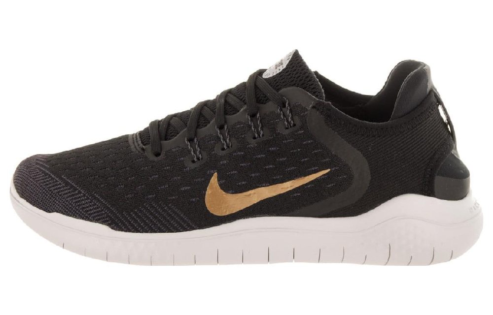 Nike Free Rn 2018 Black Metallic Gold Vast Grey Women's