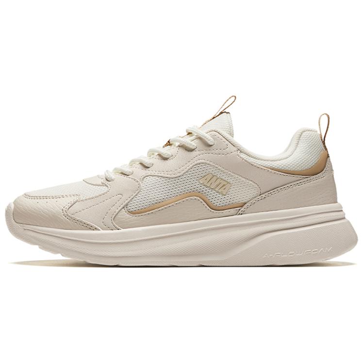 Anta Life Collection Shock Absorbers Slip Resistant Low Top Casual Shoes Women's Beige