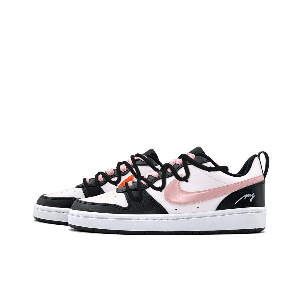 Nike Court Borough 2 Low Top Skateboard Shoes GS Black Pink купить в интернет-магазине Yoocart с быстрой доставкой по России.