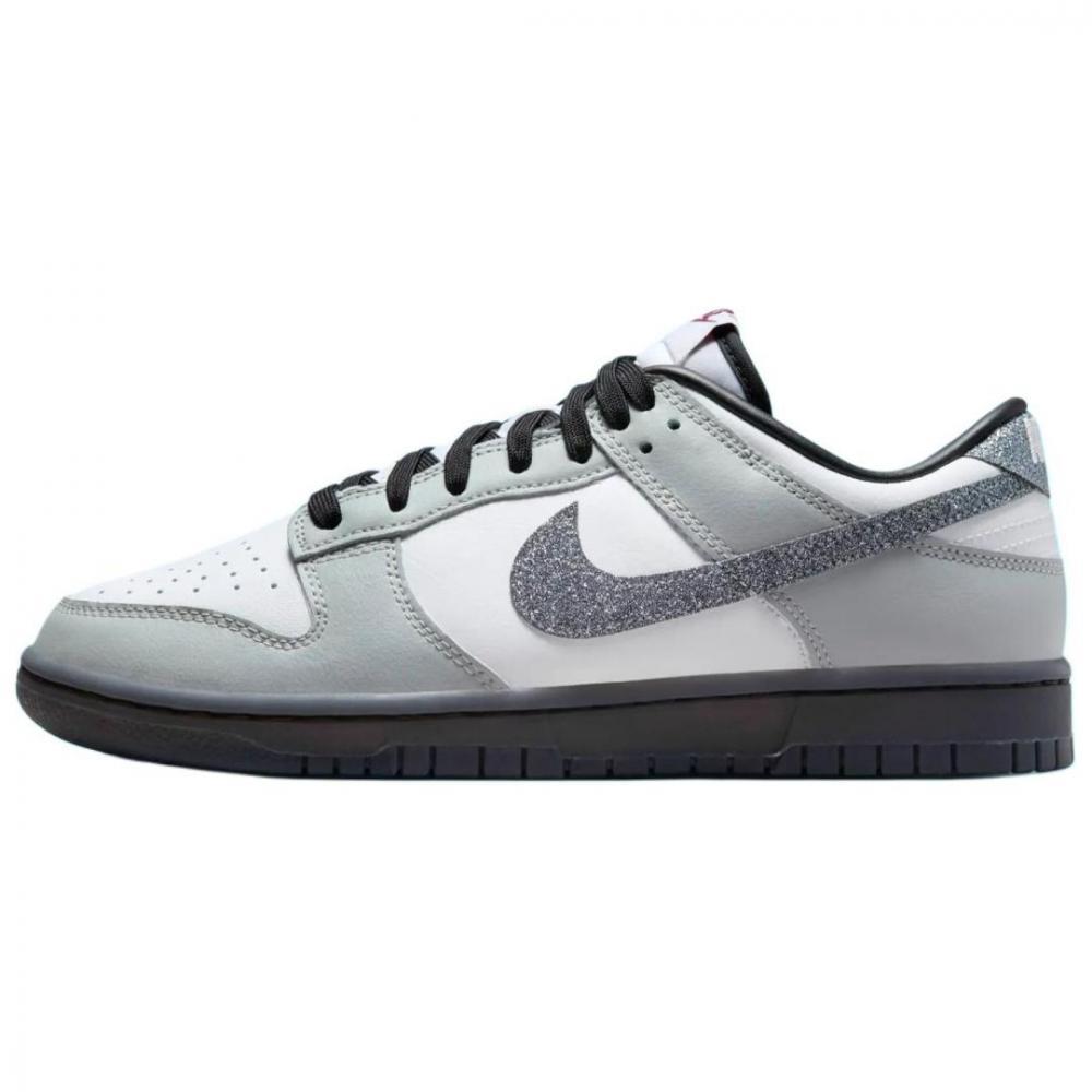 Nike Dunk Low Lx Glitter Swoosh White Light Smoke Grey Women's