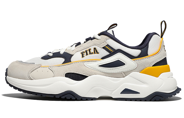 FILA Rayflide Low Top Casual Shoes Unisex Blue Yellow Korean Style