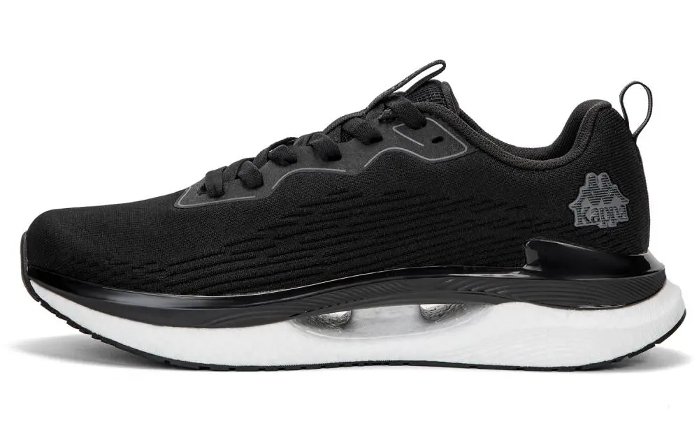 Kappa Abrasion Resistant Slip Resistant Low Top Running Shoes Unisex Black