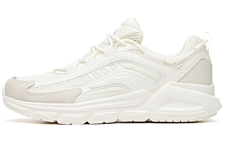 Anta Shock Absorbers With Slip Resistant And Abrasion Resistant Properties Low Top Running Shoes Men's Ivory White