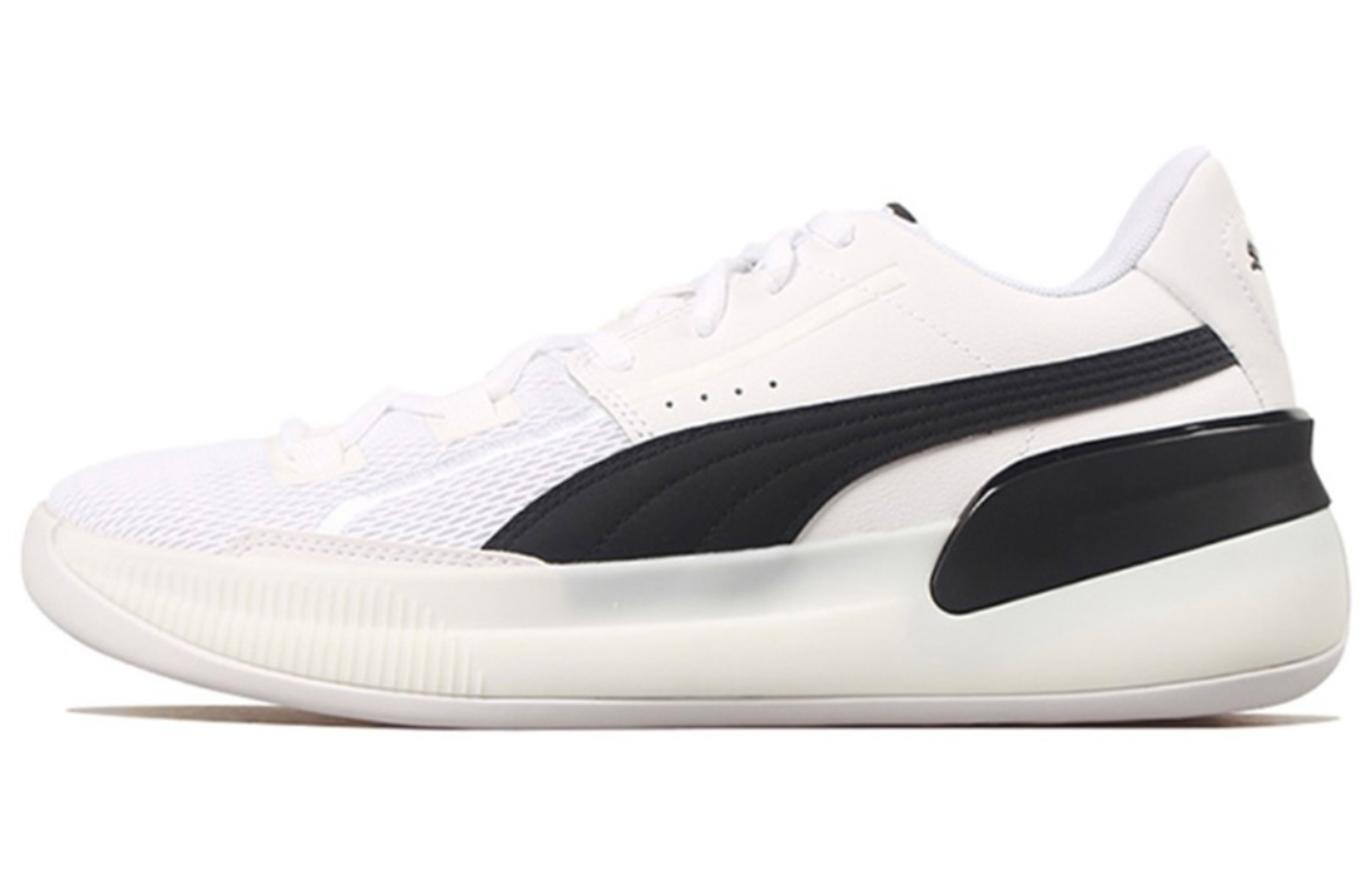 PUMA Clyde Hardwood Cushioned Slip-Resistant Breathable Low-Top Basketball Shoes Men's Black White Pink купить в интернет-магазине Yoocart с быстрой доставкой по России.