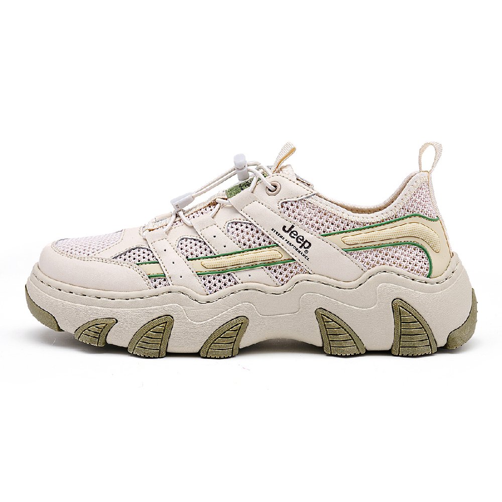 Jeep Low Top Casual Shoes Men's Beige Green