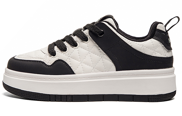 Kappa Anti-Slip Wear-Resistant Low-Top Skateboard Shoes Women's Black White