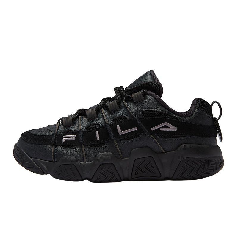FILA FUSION BUSTER Puffy Shoes Coverage Support Low top Vintage Basketball Shoes Men's Black