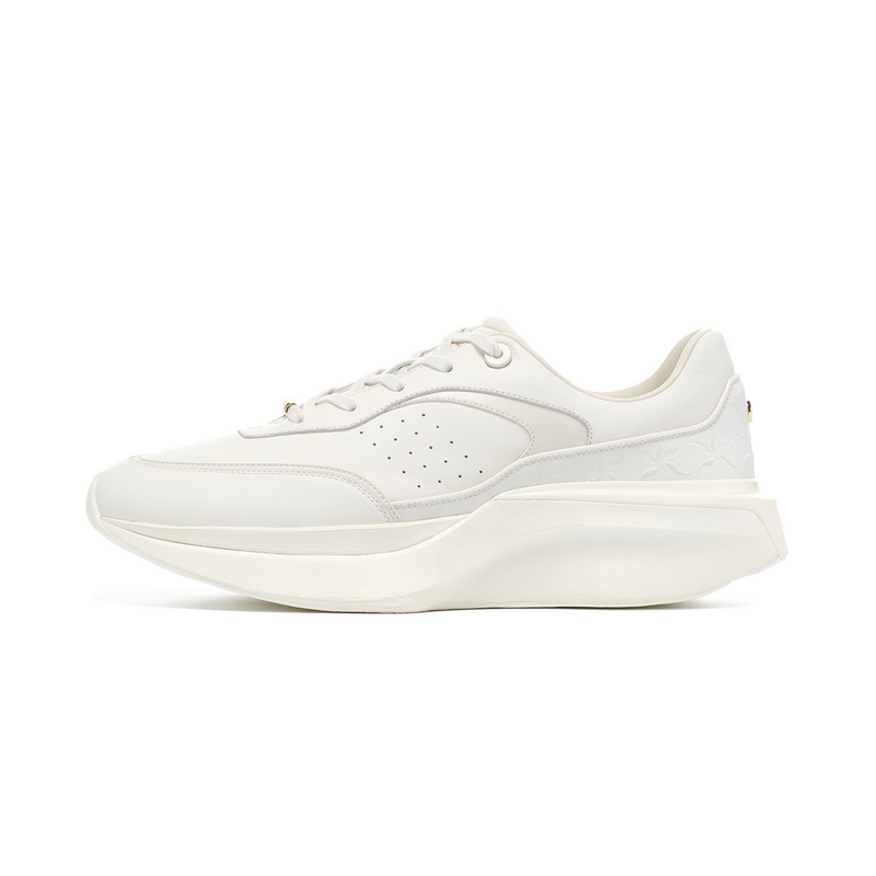 LI NING 1990 Xuanji Cushioning Wear Resistant Low Top Running Shoes Men's Ecru