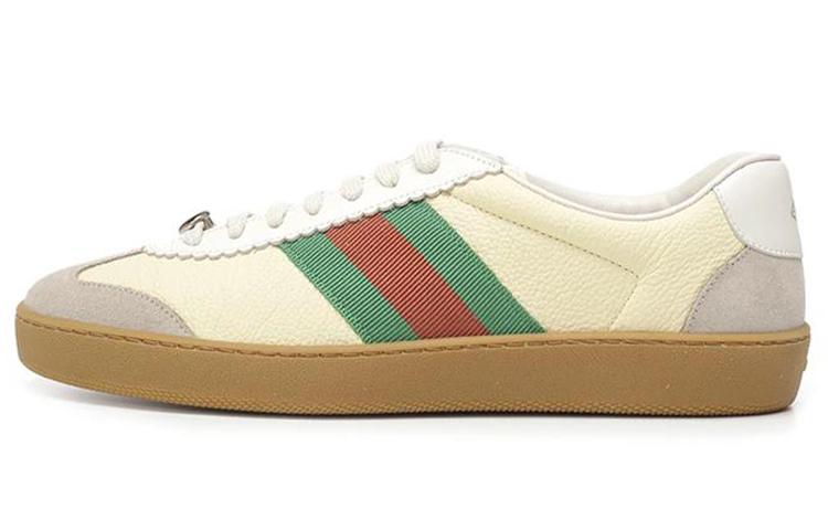 GUCCI G74 Web Stylish Skateboarding Shoes Women's Yellow Green Red