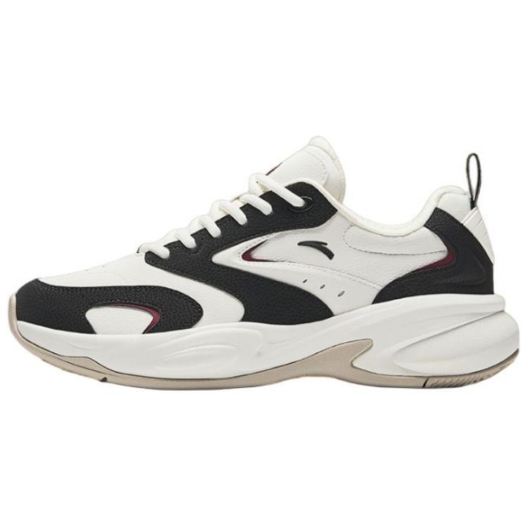 Anta ACE Anti-Slip Wear-Resistant Breathable Coverage Rebound Low-Top Running Shoes Men's White Black