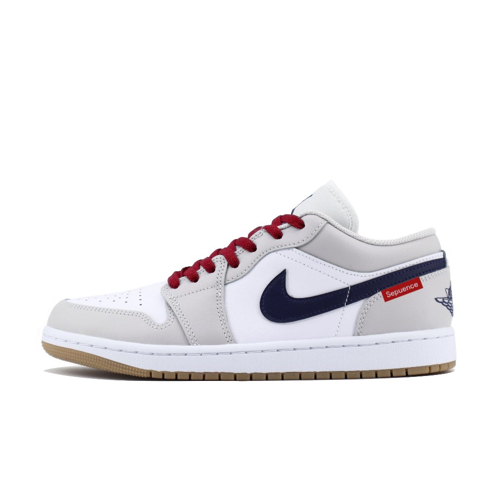Jordan Air Jordan 1 Shock Absorbers With Slip Resistant Features Low Top Vintage Basketball Shoes Unisex Light Gray