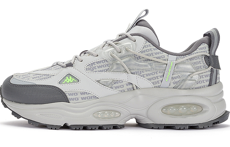 Kappa Low Top Chunky Sneakers Unisex Gray Silver