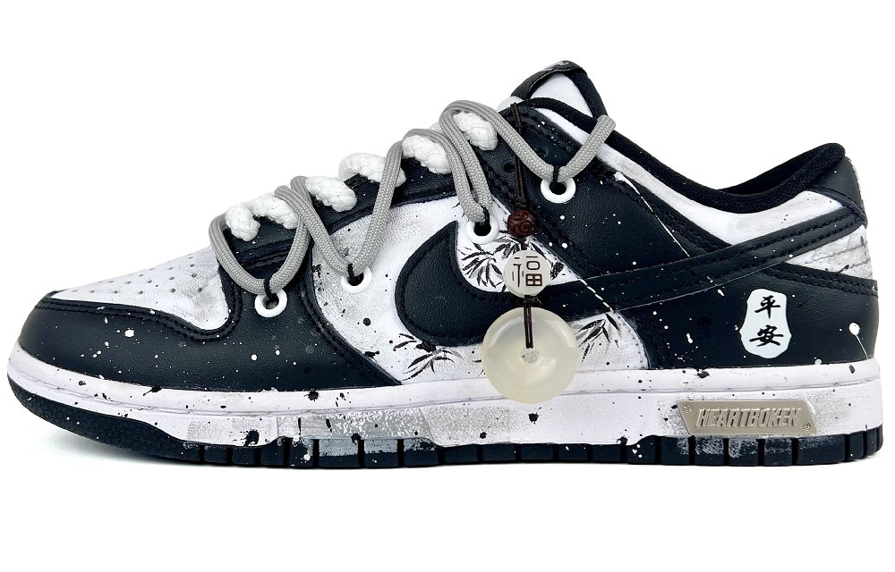 Nike Dunk Black Low Top Skateboard Shoes Unisex Black White