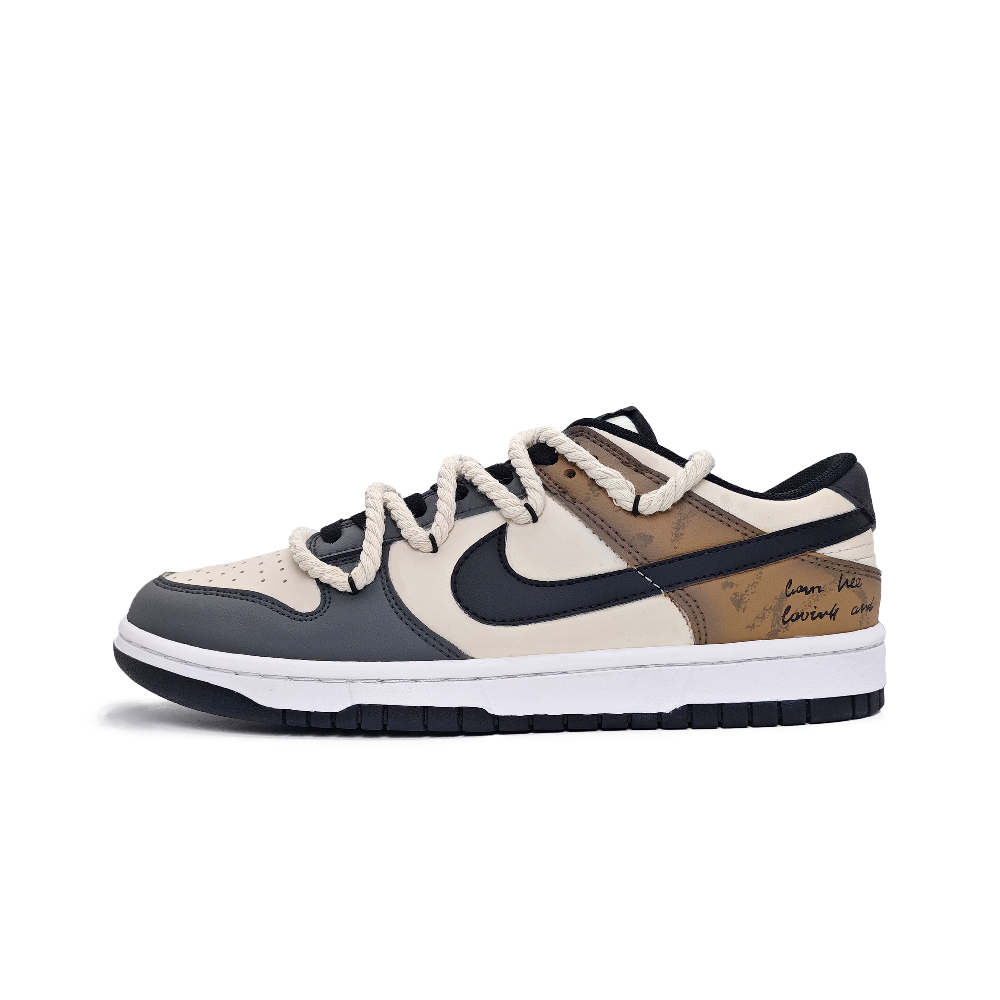 Nike Dunk Bach Old Testament Abrasion Resistant Low Top Skateboard Shoes Unisex Beige Brown