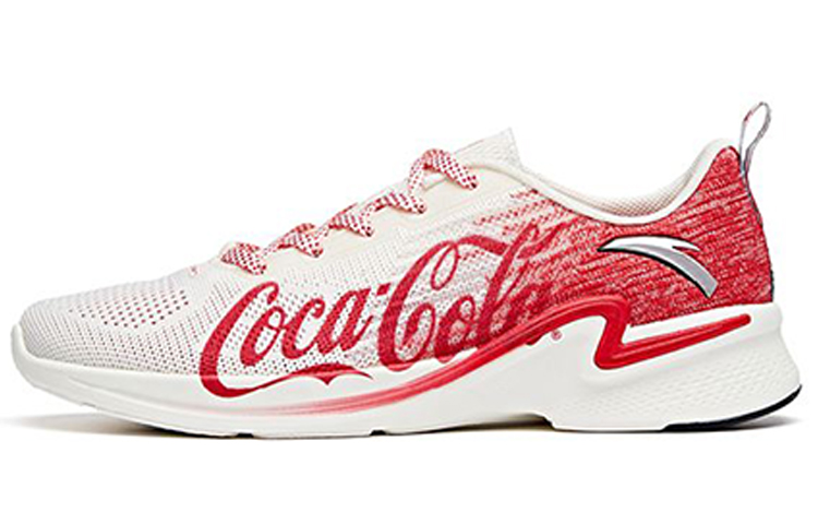 Coca Cola x Anta Hydrogen Run II Abrasion Resistant Breathable Low Top Running Shoes Women's Red White