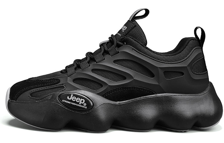 Jeep Low Top Outdoor Shoes Men's Black