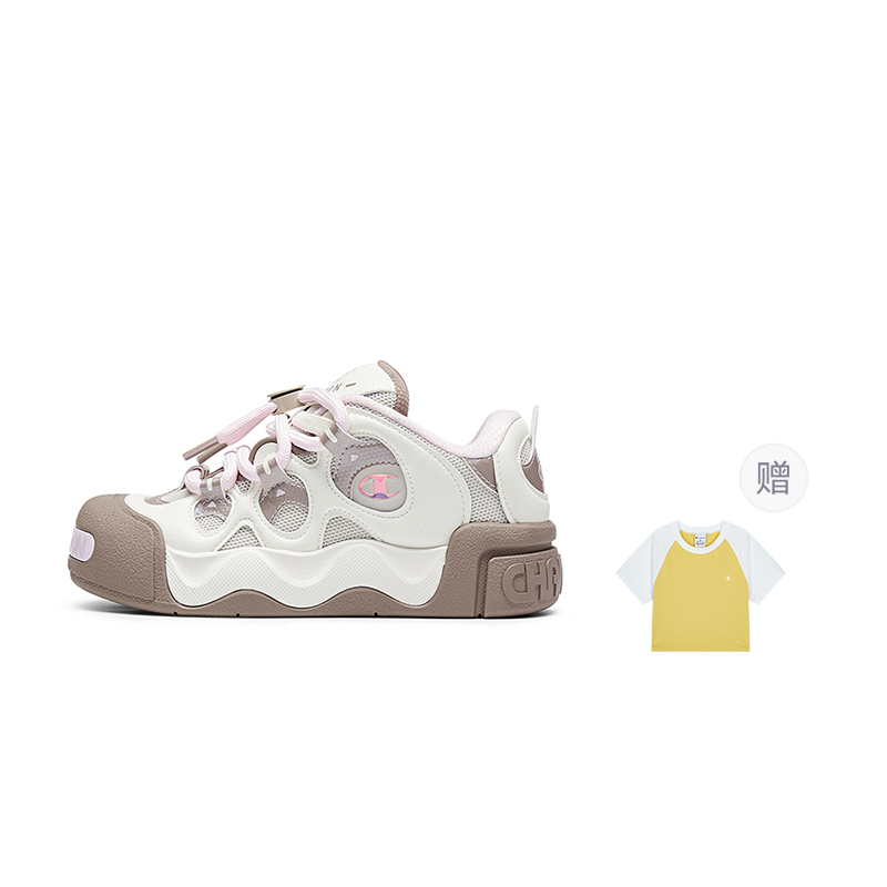 Champion Puffed Donut Skateboard Shoes Women's Pink
