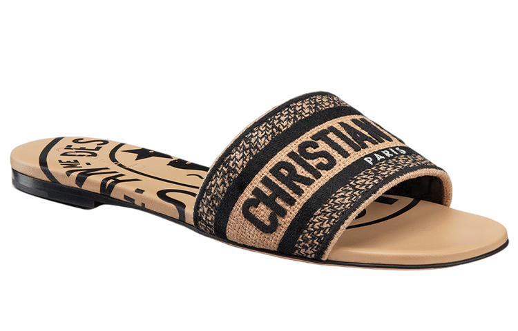 DIOR Dway Quiet Slide Slippers Women's Beige Yellow купить в интернет-магазине Yoocart с быстрой доставкой по России.