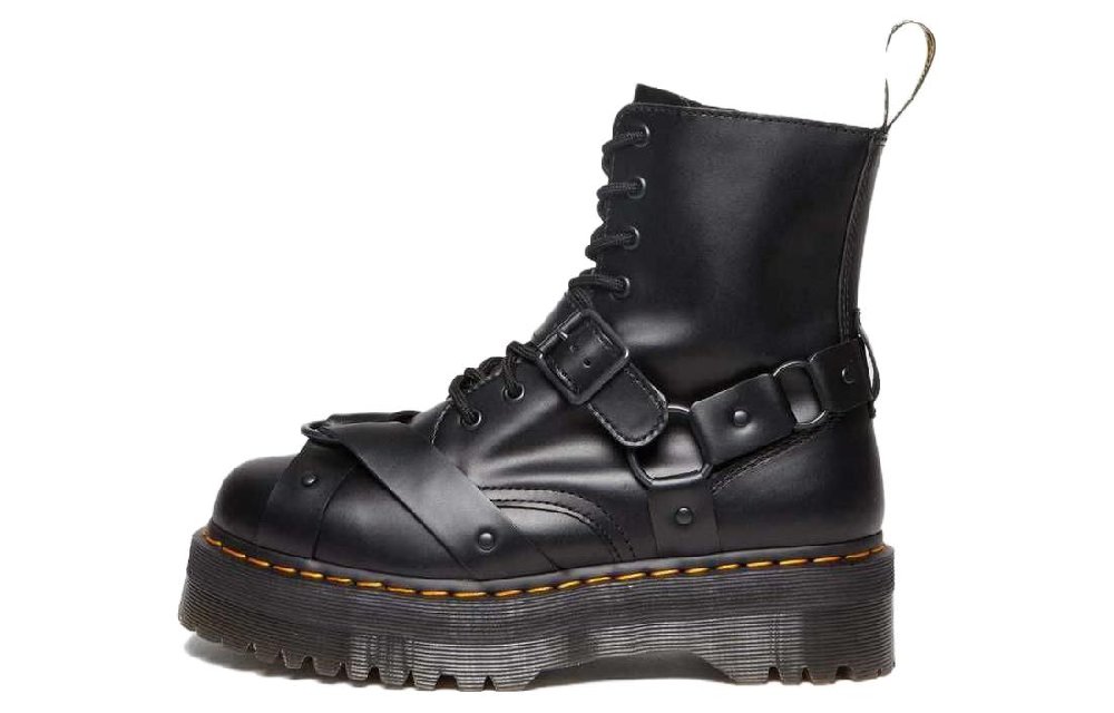 Dr.Martens Jadon Harness Leather Platform Boots 'Black'