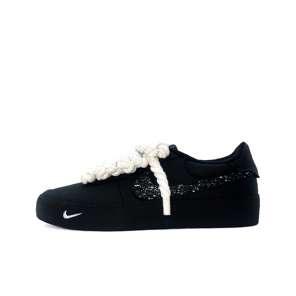 Nike Court Shot Sparkling Galaxy Anti Slip Wear Resistant Low Top Skateboard Shoes Men's Black