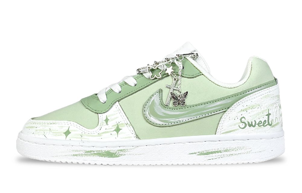 Nike EBERNON Butterfly Shadow Star Moon Shock Absorbers Low Top Skateboard Shoes Unisex Light Green