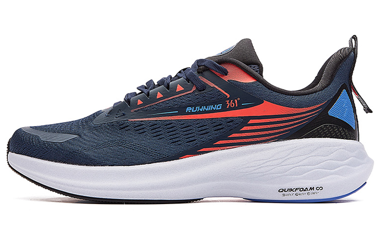 361° Slip Resistant, Abrasion Resistant, Breathable Low Top Running Shoes Men's Blue Orange