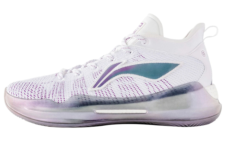 LINING YuShuai 13 Basketball Shoes Men Low-Top Standard White/Roman Purple