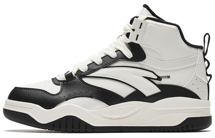 Anta Slam Wave Shoe Slip Resistant, Abrasion Resistant, Breathable High Top Skateboard Shoes Men's Black White
