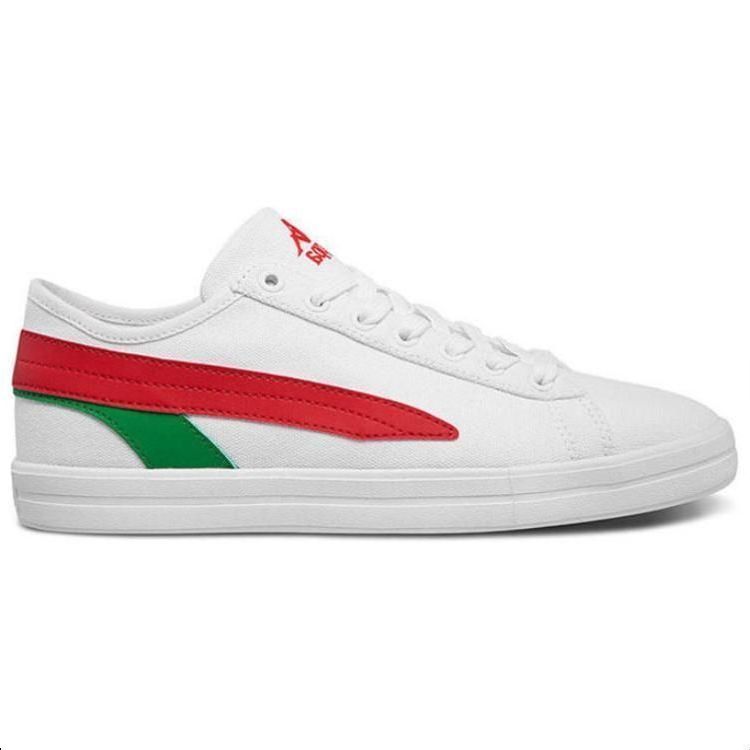 Kappa Coverage Slip Resistant Low Top Skateboard Shoes Unisex White Red
