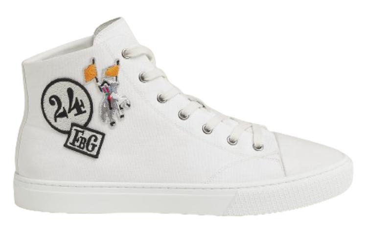 HERMES Illico High top Skateboard Shoes Men's White