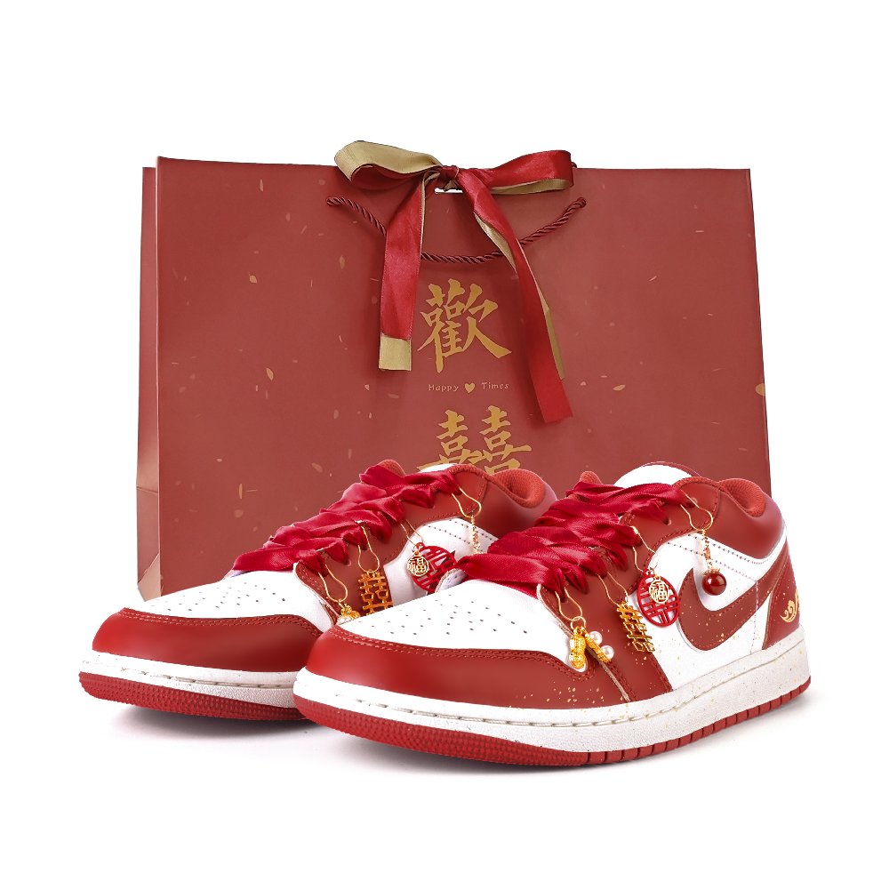 Jordan Air Jordan 1 Vintage Basketball Shoes Men Low Top Red/White