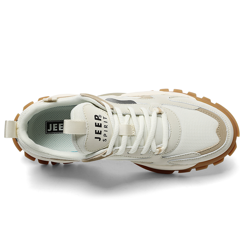 JEEP SPIRIT Low Top Chunky Sneakers Men's Light Sandy