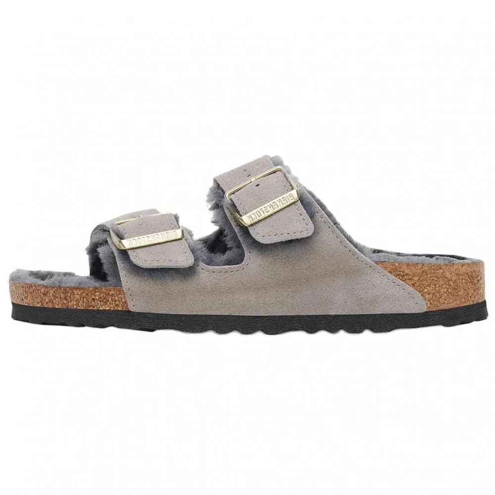 Birkenstock Slide Slippers Women's Lime Gray