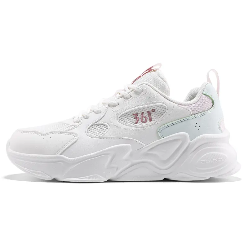 361° Anti-Slip Wear-Resistant Low-Top Casual Shoes Women's White Green