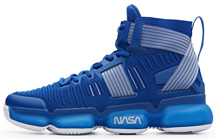 Anta Nasa Cushioning High-Top Performance Basketball Shoes Men's Blue White